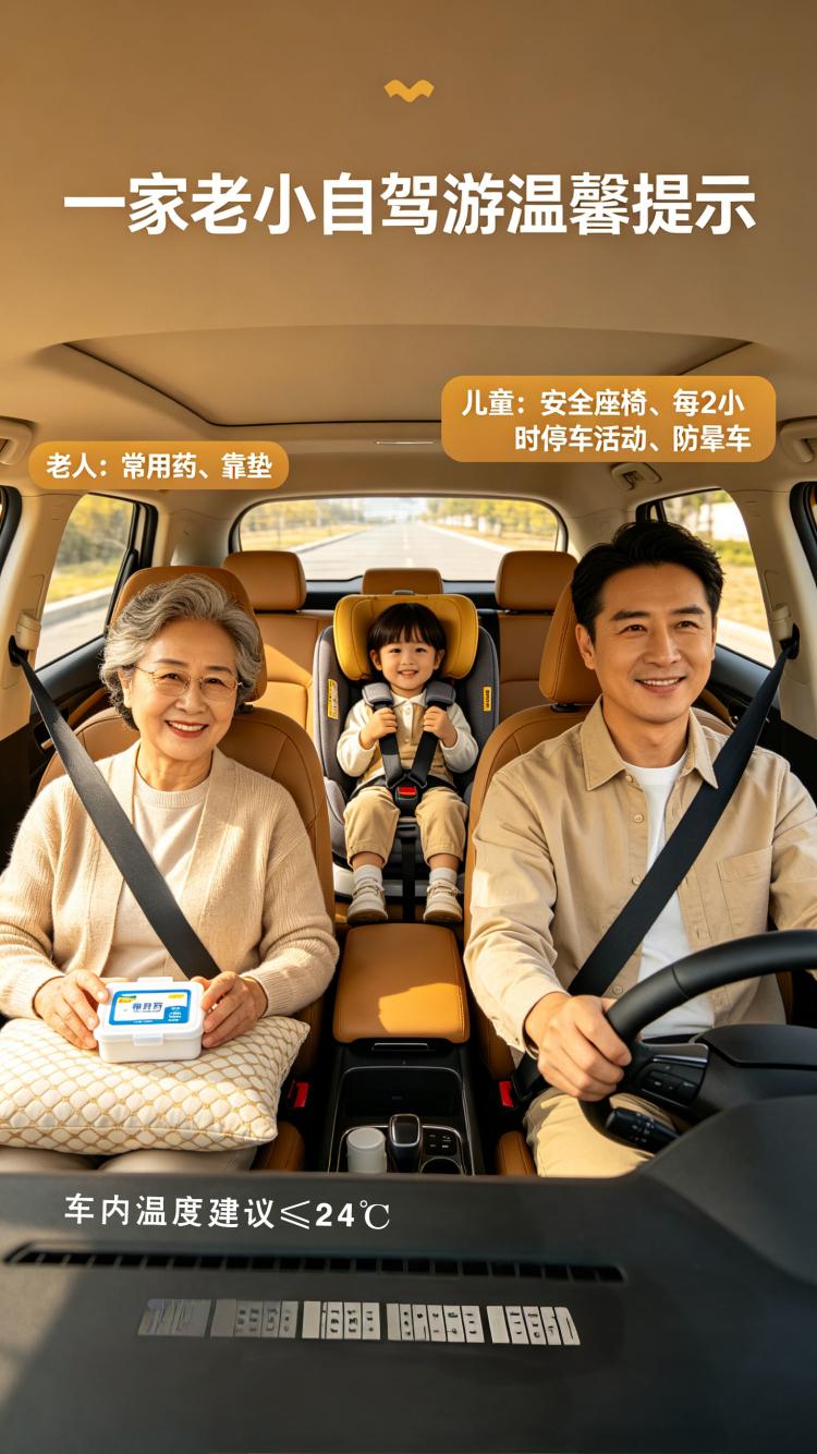 带老人儿童自驾