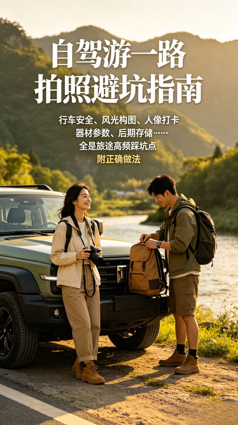自驾拍照场景